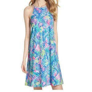 Lilly Pulitzer Margot Swing Dress in Multi Mermaids Cove HTF Sz Large